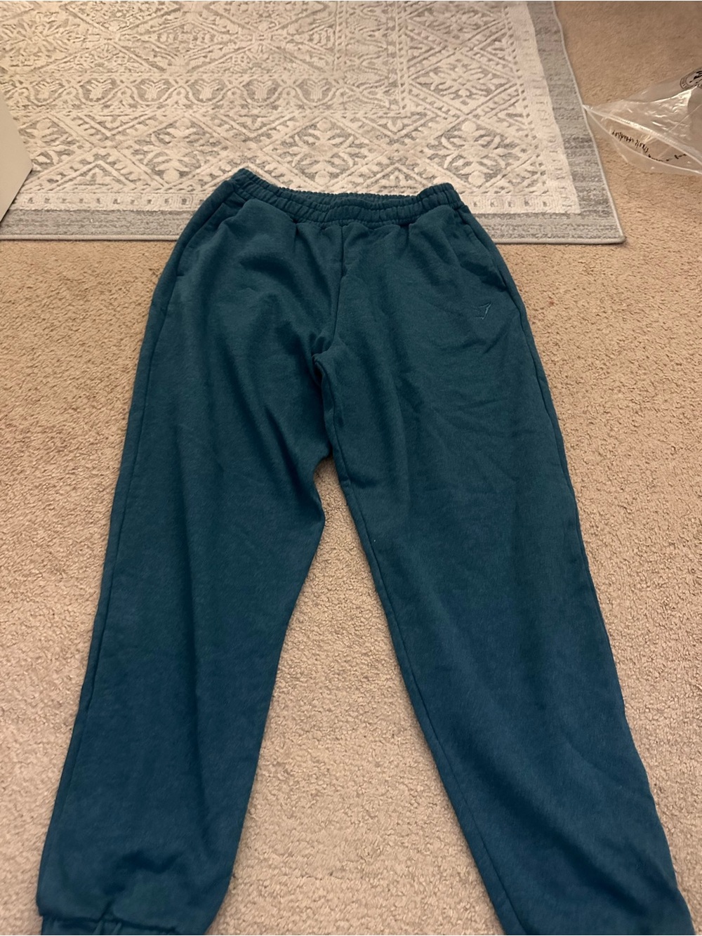 Gymshark Teal Blue Elastic Waist Sweatpants